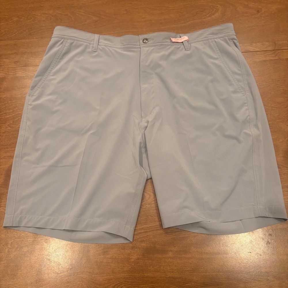 FootJoy Mens Golf Shorts Light Blue Gray Performance Flat Front Size 38